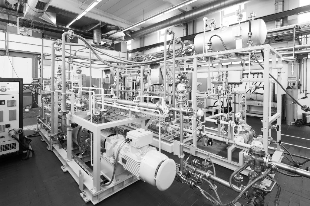 Gray-scaled Image of a Super Cooling System